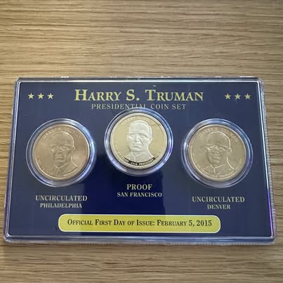 Harry S. Truman Presidential Dollar 3-coin set - P, D, and S Proof (2015)