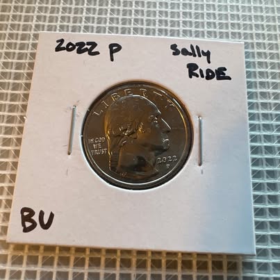 Photo of 2022-P Sally Ride Quarter — "Drooling George" Die Chip Error — BU