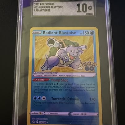 Photo of SGC 10 Radiant Blastoise 018/078 - 2022 Pokemon GO