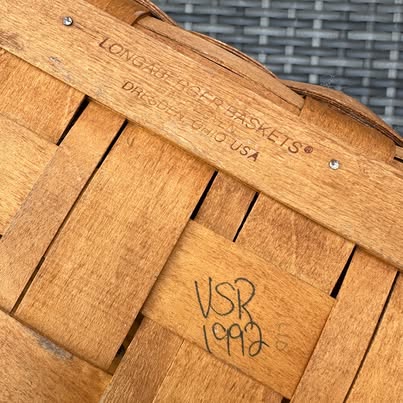Photo of Vintage 1992 Longaberger Picnic Basket with Lid