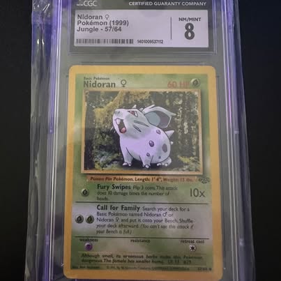 Photo of CGC 8 Nidoran (Female) 57/64 - 1999 Pokemon Jungle