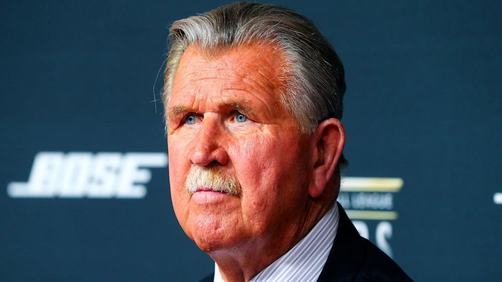 Mike Ditka on the football field