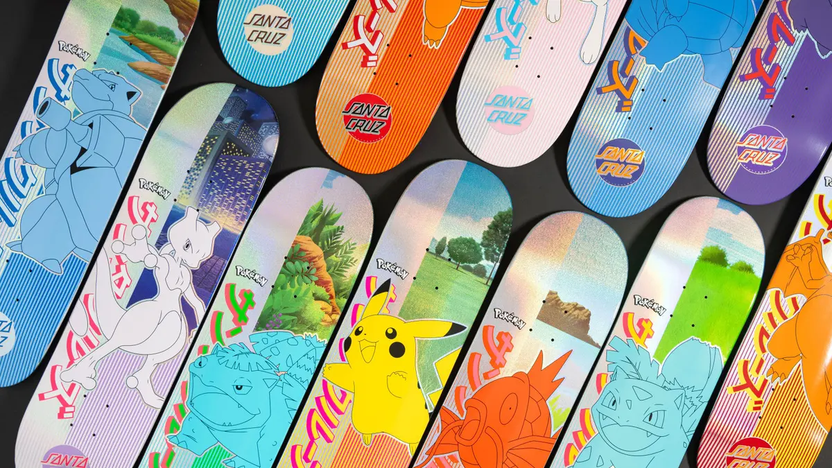 Pokémon and Santa Cruz skateboard collection