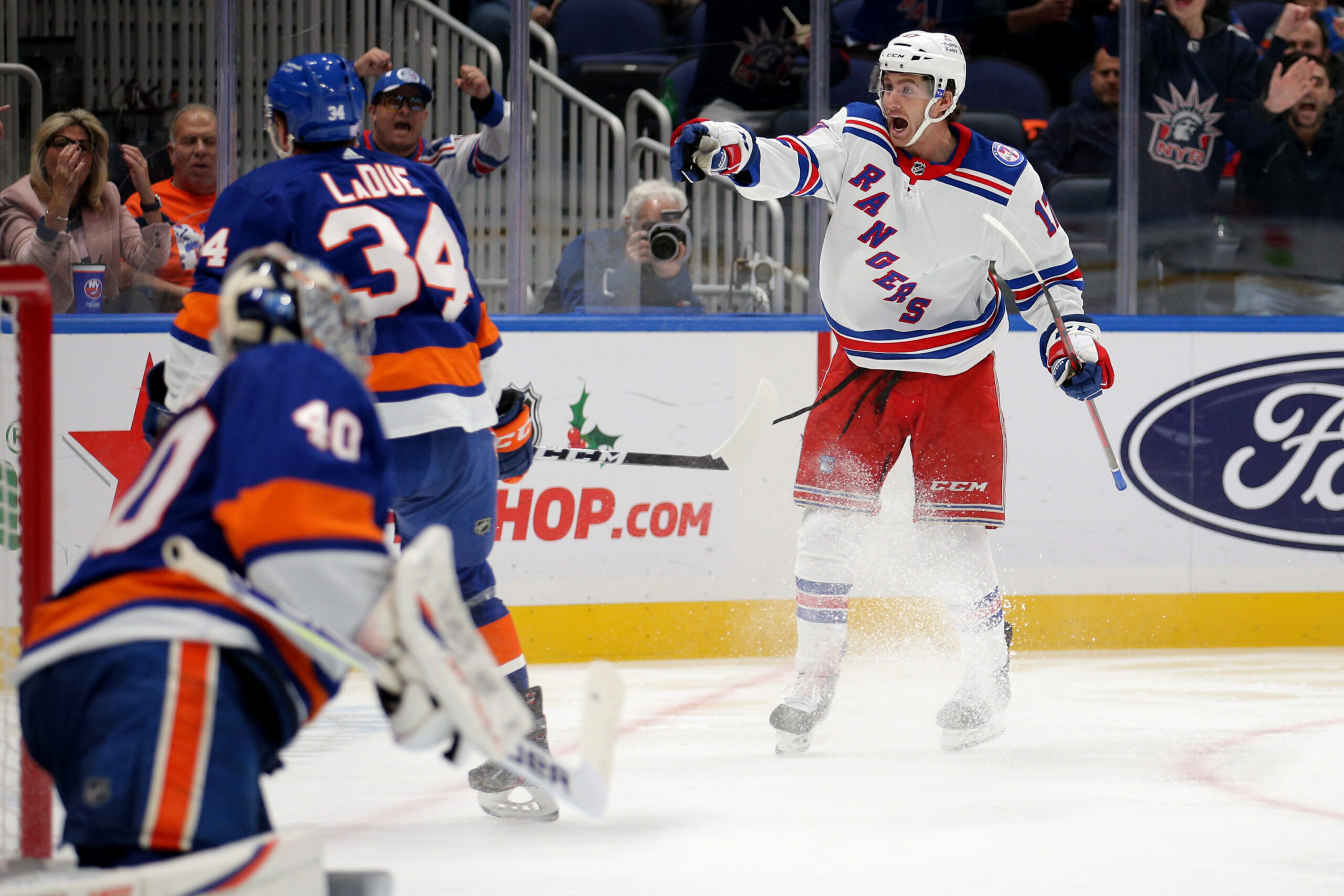 New York Rangers and Islanders hockey game